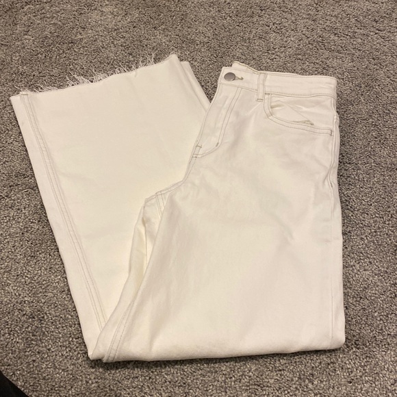 H&M Denim - H&M Wide Leg White Jeans